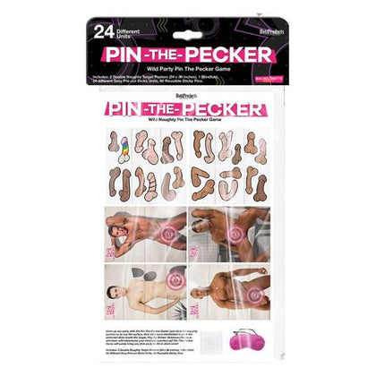 AdultFun Deluxe Pin The Pecker Party Game Set - Naughty Target Posters, Blindfold, Pre-Cut Dicks, and Sticky Pins