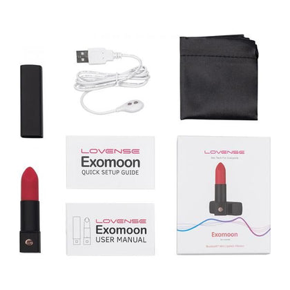 Lovense Exomoon App-Compatible Lipstick Vibrator - The Ultimate Discreet Pleasure Companion for Women - Powerful, Portable, and Perfectly Pink