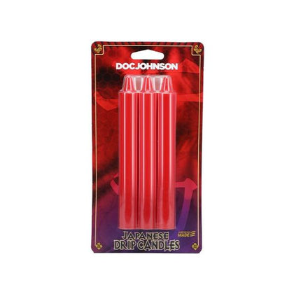 Introducing the Sensation-Inducing Japanese Drip Candles 3-Pack Red for Advanced Players - Model JDC-3R