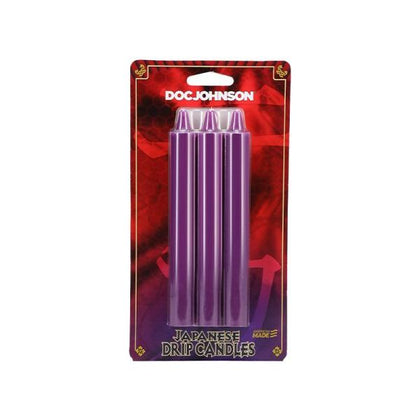 Introducing the Sensual Pleasure Japanese Drip Candles 3-Pack in Passionate Purple - For Exquisite Sensation Play and Intense Hot Wax Pleasure