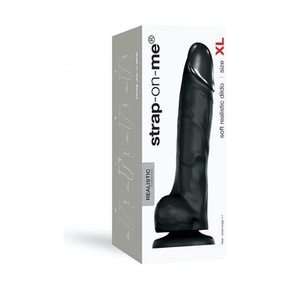 Strap-On-Me Soft Realistic Dildo Black XL - The Ultimate Pleasure Experience for All Genders and Mind-Blowing Adventures