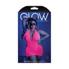 Glow Shock Value Net Halter Dress - Neon Pink - Women's Lingerie - Model GSVD-001 - Open Back - Size Q/S