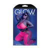 Glow Neon Pink Q/S Cut-Out Halter Bodystocking - Model GNT-001 - Women's Intimate Apparel - Alluring Full Body Lingerie - Size Q/S
