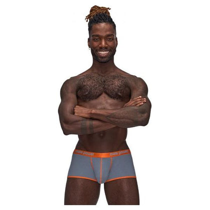 Male Power Casanova Uplift Mini Short Gray XL - Enhancing Modal Spandex Underwear for Men, Ultimate Comfort and Support - Adult Naughty Store