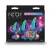 Introducing the Luxe Collection: Rear Assets 3-Piece Trainer Kit - Model RKT-2021 - Unisex Anal Pleasure - Multicolor Rainbow Heart - Adult Naughty Store