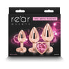 Introducing the Rose Gold Pink Heart Rear Assets 3-piece Trainer Kit: The Ultimate Pleasure Experience for All Genders!