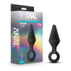 Anal Adventures Platinum Silicone Loop Plug Large Black - Premium Comfort and Security for Intense Pleasure - Adult Naughty Store