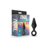 Introducing the Anal Adventures Platinum Silicone Loop Plug Medium Black: The Ultimate Secure and Sensual Pleasure Experience - Adult Naughty Store