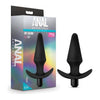 Introducing the Anal Adventures Platinum Silicone Vibrating Plug Black - Model AAVP-001: The Ultimate Pleasure Experience for Anal Exploration! - Adult Naughty Store