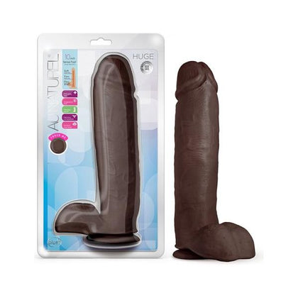 Au Naturel Huge Dildo 10 In. Chocolate - The Ultimate Pleasure Experience for All Genders