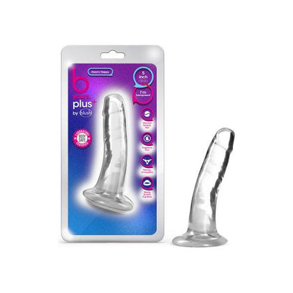 B Yours Plus Hard 'n' Happy Clear Realistic Dildo - Model HNH-5501 - Unisex G-Spot and P-Spot Stimulation - Transparent