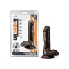 Dr. Skin Plus Posable Dildo With Balls 6 In. Chocolate: The Ultimate Pleasure Partner for Intimate Play - Adult Naughty Store