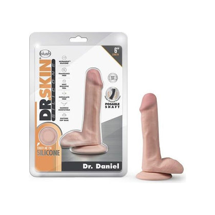 Dr. Skin Dr. Daniel Dildo with Suction Cup Silicone 6 In. Vanilla - Adult Naughty Store