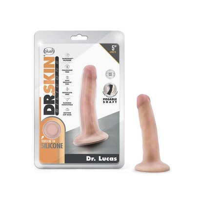 Dr. Skin Dr. Lucas Dong With Suction Cup Silicone Dildo - Model 5V: Realistic Pleasure for All Genders - Vanilla