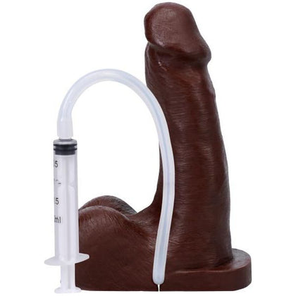 Tantus POP 'n' Play Squirting Packer Espresso - Versatile Silicone Dildo for Play and Packing - Model TP-SP-001 - Unisex - Pleasure for All Areas - 5