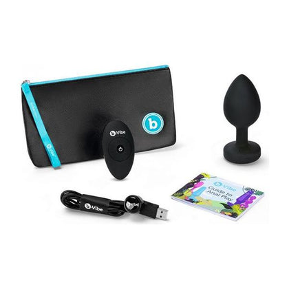 b-Vibe Jewel Plug Xxl Black Vibrating Anal Pleasure Toy for All Genders - Adult Naughty Store