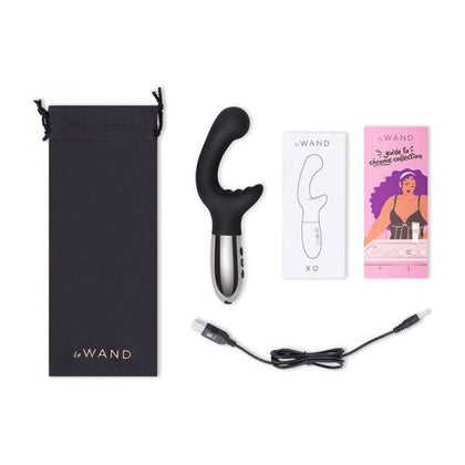 Le Wand XO Double-Motor Wave Rechargeable Vibrator - The Ultimate Pleasure Experience for Both Internal and External Stimulation - Model Xo-2001 - Black - Adult Naughty Store