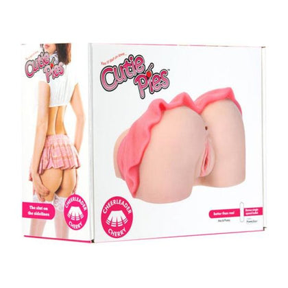 CutiePies Cheerleader Cherry Masturbator with Bonus Bullet - Lifelike Dual Pleasure Toy for Men - Model CCM-001 - Vaginal and Anal Stroker - Red