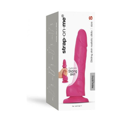 Strap-On-Me Sliding Skin Realistic Dual-density Dildo S1 - Fuchsia: A Sensational Pleasure Experience for All Genders! - Adult Naughty Store