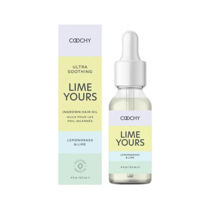 Introducing the Coochy Ultra Soothing Ingrown Hair Oil Lemongrass Lime .4 Fl - The Ultimate Solution for Silky Smooth Skin and Bump-Free Results - Adult Naughty Store