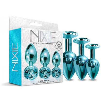 Nixie Metal Butt Plugtrainerset 3-piece Blue Metallic
Introducing the Nixie Metal Butt Plugtrainerset 3-piece Blue Metallic: The Ultimate Anal Training Kit for Unforgettable Pleasures - Adult Naughty Store