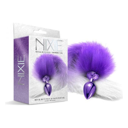 Nixie Metal Butt Plug with Ombre Tail - Purple Metallic, Model NP-3000, Unisex Anal Pleasure - Adult Naughty Store