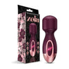 Zola Rechargeable Silicone Mini Wand Massager - Model ZRW-001 - All Genders - Full Body Pleasure - Deep Purple