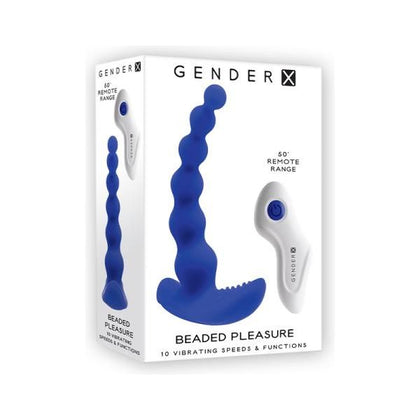 Gender X Beaded Pleasure Vibrator Blue - Model GX-3000 - For Intense Stimulation of Erogenous Zones - Adult Naughty Store