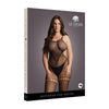 Shots Le Desir Women's Black Fishnet and Fence-Net High-neck Bodystocking - Model LD-NS026-QS - Plus Size XXL-5XL - Adult Naughty Store