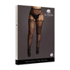 Shots Le Desir Crotchless Cut-out Pantyhose Black Qs - Seductive Fishnet Lingerie for Women - Model LD-CCP-001 - Enhance your Intimate Moments - Queen Size - Adult Naughty Store