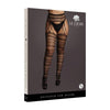 Shots Le Desir Suspender Striped Pantyhose Black Qs: Seductive Sheer Fishnet Suspender Pantyhose for Women - Model LS-001 - Enhance Bedroom Play - One Size Fits Most - Adult Naughty Store