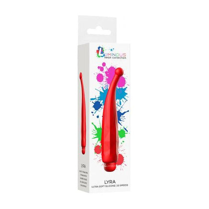 Luminous Lyra ABS Bullet with Silicone Sleeve - 10 Speeds Red - Powerful Vibrating Bullet for Intense Pleasure