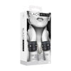 OUCH! Black & White Plush Bonded Leather Hand Cuffs With Adjustable Straps - Sensational Pleasure for All Genders in Exquisite Monochrome