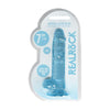 Realrock Crystal Clear Realistic Dildo with Balls 7 In. Blue - Lifelike Pleasure for All Genders - Adult Naughty Store