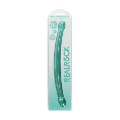 Realrock Crystal Clear Non-realistic Double Dong 17 In. Turquoise
