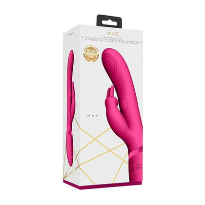 Introducing the VIVE045 Dual Pulse-wave & Vibrating C-spot & G-spot Rabbit - Pink: The Ultimate Pleasure Experience - Adult Naughty Store