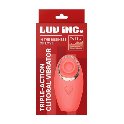Luv Inc TV11 Triple-Action Clitoral Vibrator Coral - A Versatile Pleasure Companion for Intense Stimulation