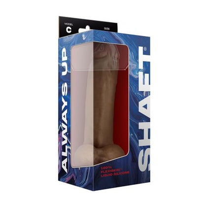 FlexiSkin™ Shaft Model C 9.5 In. Dual Density Silicone Dildo with Balls & Suction Cup - Oak