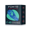 Forto F-48: Silicone Perineum Vibrating Double Cockring Blue - Adult Naughty Store