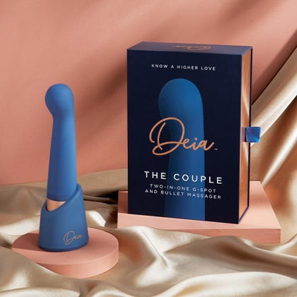 Deia Silicone Blue Two-in-One G-Spot and Bullet Massager for Couples - Model DEIA-001 - Female Pleasure - Waterproof