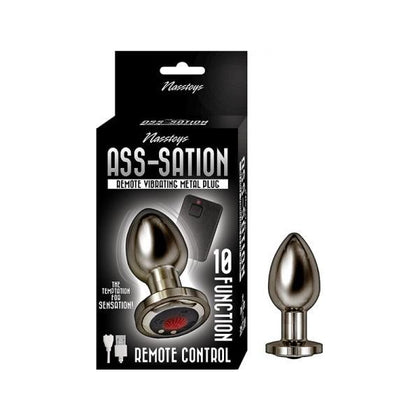 Introducing the SensaTion Silver Remote Vibrating Metal Plug - Model RS-10: The Ultimate Pleasure Experience for All Genders! - Adult Naughty Store