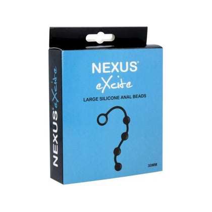Nexus Excite Large Silicone Anal Beads - Model X1 - Unisex - Pleasure Enhancer - Black