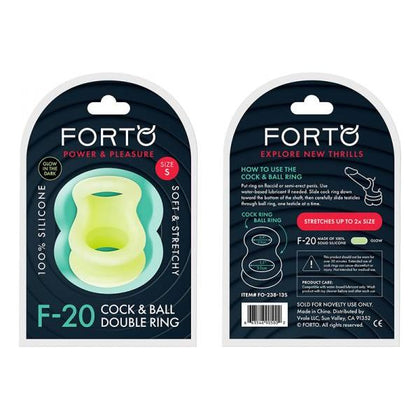 Forto F-20: Glow-in-the-Dark Liquid Silicone Balls Stretcher 50-67 mm - Enhance Your Pleasure! - Adult Naughty Store