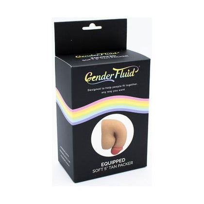 EquippedWear Gender Fluid Soft Packer 5 In. Tan - Realistic Prosthetic Circumcised Soft Packing Dildo