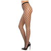 Dreamgirl Seductive Black Double-Knitted Fence-Net Pantyhose - Model DN-001, Women's Erotic Lingerie, One Size - Adult Naughty Store