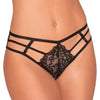 Dreamgirl Black Lace Strappy Cheeky Panty - Model L123, Women's Intimate Apparel, Allure in Comfort - Size L - Adult Naughty Store