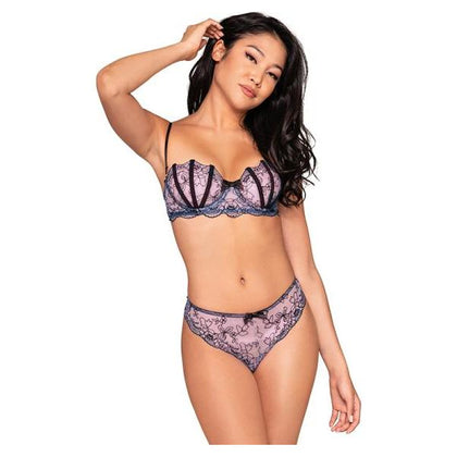 Dreamgirl Lavender Shell Bra and Matching G-String Set - Model DG-1234 - Women's Lingerie - Intimate Elegance for Captivating Moments - Size L - Adult Naughty Store