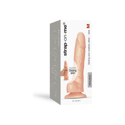 Strap-On-Me M Sliding Skin Realistic Dildo - Model XYZ - Unisex Pleasure Toy for Exquisite Sensations - Vanilla - Adult Naughty Store