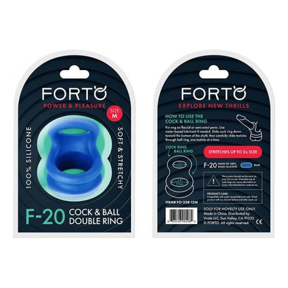 Forto F-20: Liquid Silicone Balls Stretcher, Model F-20, Blue, for Male Genital Pleasure