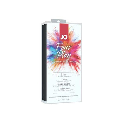 JO Four Play Gift Set - Water-Based Lubricant Sampler - Model 8 - For All Genders - Pleasure Enhancing - Assorted Flavors - Adult Naughty Store